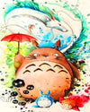 paint by numbers kit The studio Ghibli squad - Custom paint by number