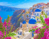 paint by numbers kit Thira Santorini Greece - Custom paint by number