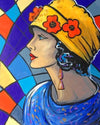 paint by numbers kit This colourful woman painting - Custom paint by number