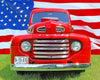 paint by numbers kit This Old truck and flag - Custom paint by number