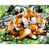 paint by numbers kit Three red foxes