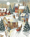 paint by numbers kit Village Sleigh Ride Christmas - Custom paint by number
