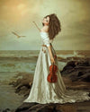 paint by numbers kit Vintage violinist on the beaches - Custom paint by number