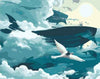 paint by numbers kit Whale On Sea Waves