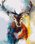 Easy DIY Paint by Numbers : Abstract Deer - Custom paint by number