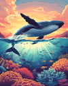 Stunning Sunset Whale Diamond Painting Kit - Relaxing DIY Craft