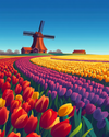 Vibrant Tulip Fields DIY Diamond Painting Kit for Relaxation & Home Decor