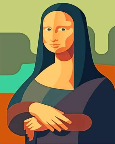 paint by numbers kit Aesthetic Mona Lisa - Custom paint by number