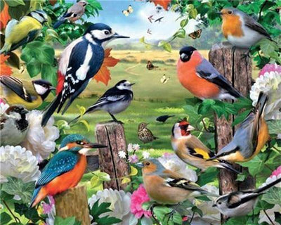 paint by numbers kit Animal Family 8 - Custom paint by number