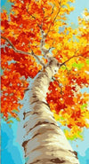 paint by numbers kit Autumn Trees - Custom paint by number