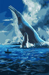 paint by numbers kit Big Blue Whale - Custom paint by number