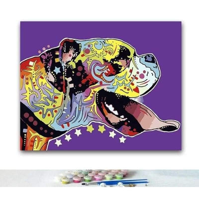 paint by numbers kit Bulldog - Custom paint by number