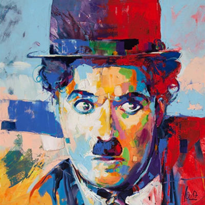 paint by numbers kit Charlie Chaplin - Custom paint by number