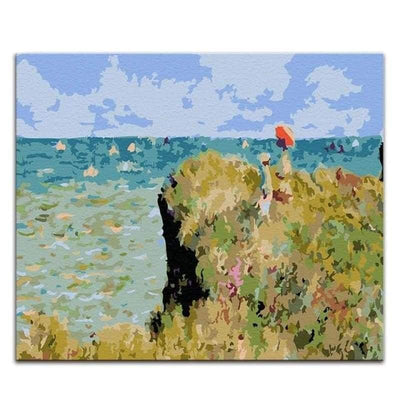 paint by numbers kit Claude Monet Parasol - Custom paint by number