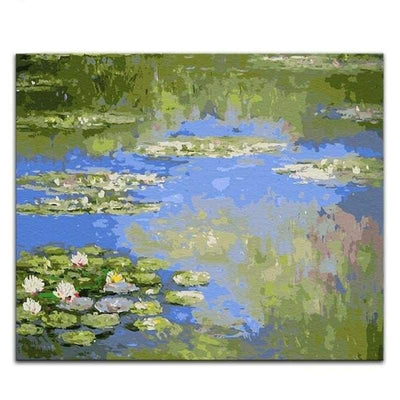paint by numbers kit Claude Monet Water Lilies - Custom paint by number