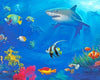 paint by numbers kit Colorful Fish And Sharks - Custom paint by number