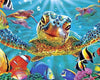 paint by numbers kit Colorful Milton Turtle - Custom paint by number