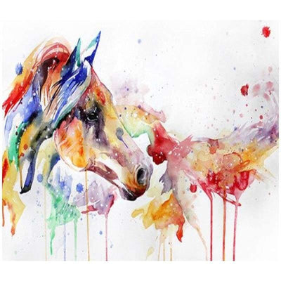 paint by numbers kit Colour Horse - Custom paint by number