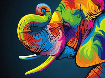 paint by numbers kit Colour Pop Series-Elephant - Custom paint by number