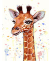 paint by numbers kit Colourful Giraffe 3 - Custom paint by number