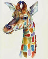 paint by numbers kit Colourful Giraffe - Custom paint by number