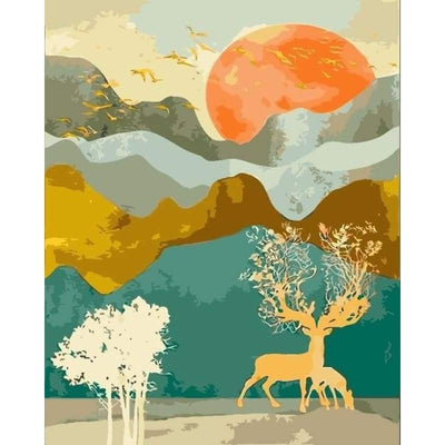 paint by numbers kit Colourful Landscape N11 - Custom paint by number