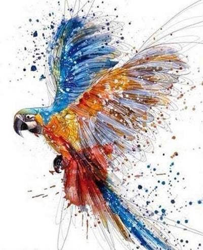 paint by numbers kit Colourful Parrot - Custom paint by number
