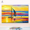 paint by numbers kit Colourful ships - Custom paint by number