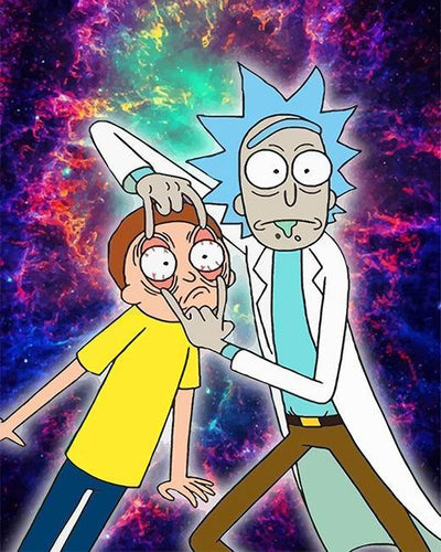 paint by numbers kit Crazy rick and morty - Custom paint by number