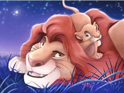 paint by numbers kit Disney lion king - Custom paint by number