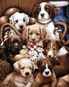 paint by numbers kit Dog family 1 - Custom paint by number