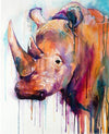 paint by numbers kit Dripping Rhino - Custom paint by number