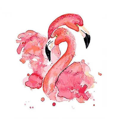 paint by numbers kit Flamingo 11 - Custom paint by number