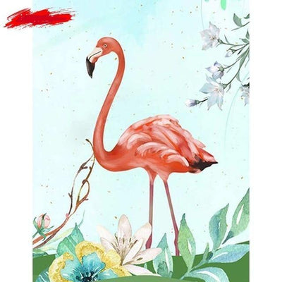 paint by numbers kit Flamingo 18 - Custom paint by number