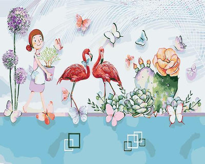 paint by numbers kit Flamingo 9 Paint By Number - Custom paint by number