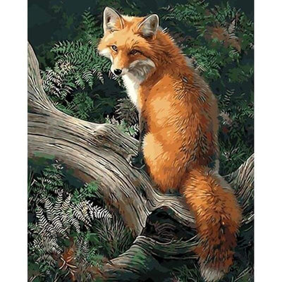 paint by numbers kit Fox Animal - Custom paint by number