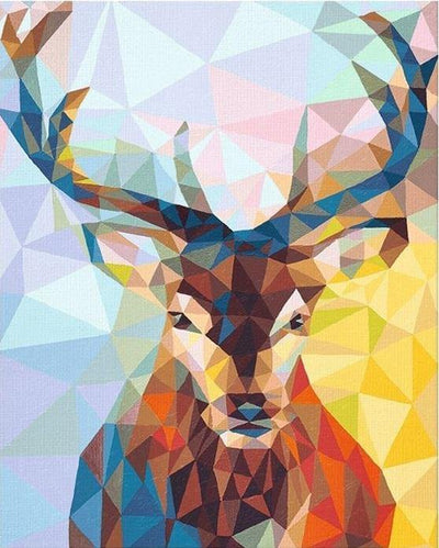 paint by numbers kit Geometric Colorful Deer - Custom paint by number