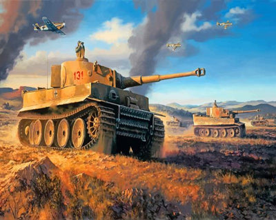paint by numbers kit German Tiger Tank - Custom paint by number