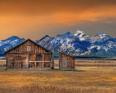 paint by numbers kit Grand Teton National Park - Custom paint by number