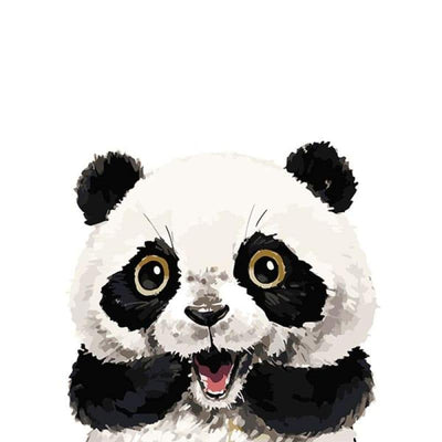 paint by numbers kit Happy panda - Custom paint by number