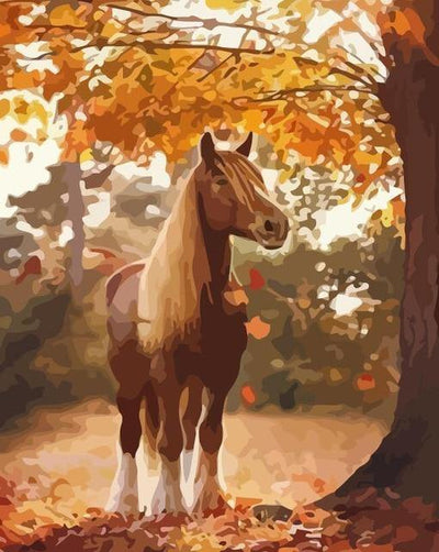 paint by numbers kit Horse 12 - Custom paint by number