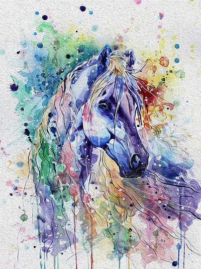 paint by numbers kit Horses Splash 10 - Custom paint by number