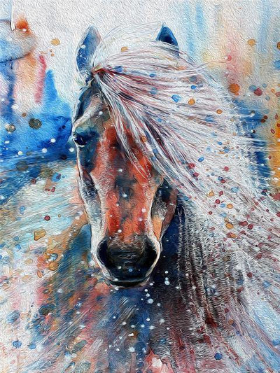 paint by numbers kit Horses Splash 13 - Custom paint by number