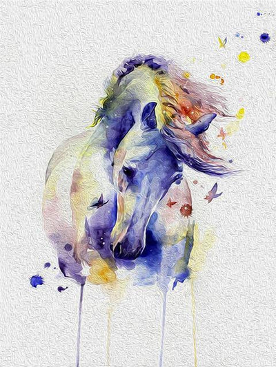 paint by numbers kit Horses Splash 2 - Custom paint by number