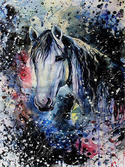 paint by numbers kit Horses Splash 8 - Custom paint by number