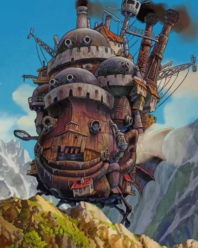 paint by numbers kit Howl's moving castle studio ghibli - Custom paint by number