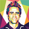 paint by numbers kit Jim Carrey On Pop Arts - Custom paint by number