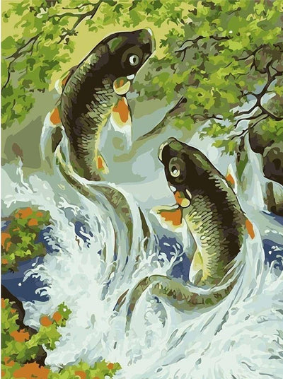 paint by numbers kit Koi Fish - Custom paint by number