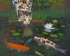 paint by numbers kit Koi Pond Cat - Custom paint by number