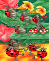 paint by numbers kit Lady Bugs Celebrating - Custom paint by number